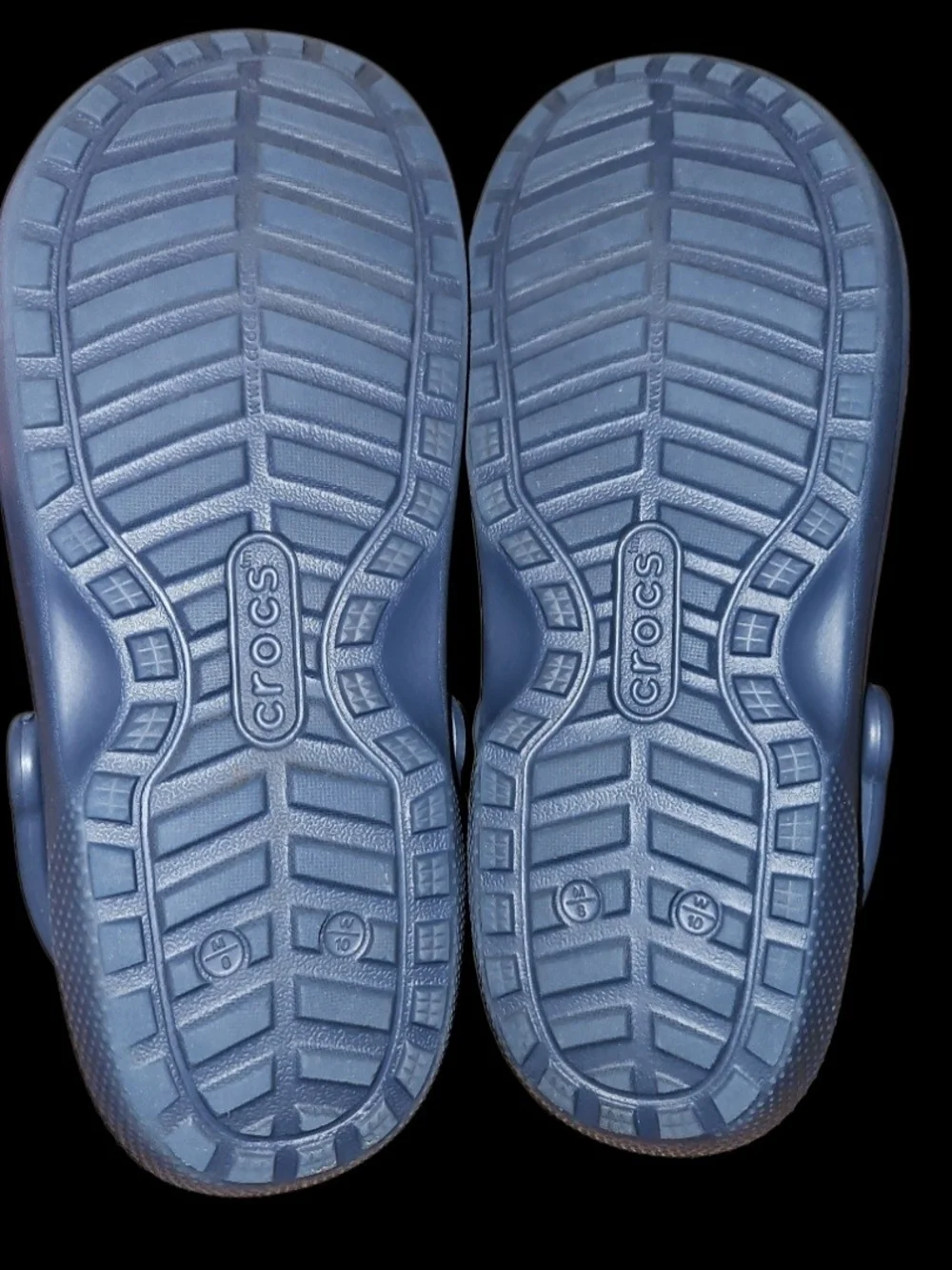 CROCS Navy Blue Fuzz-Lined Slip-On Clogs